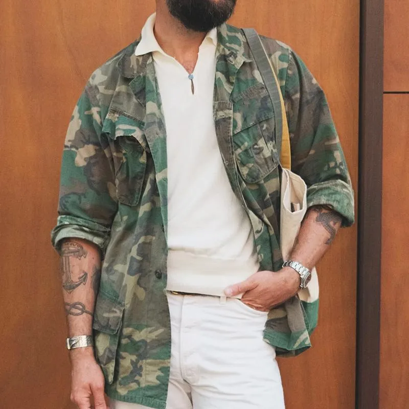 Men's Vintage Camouflage Multi-Pocket Jacket 92245247X sold by Manly product image thumbnail 2