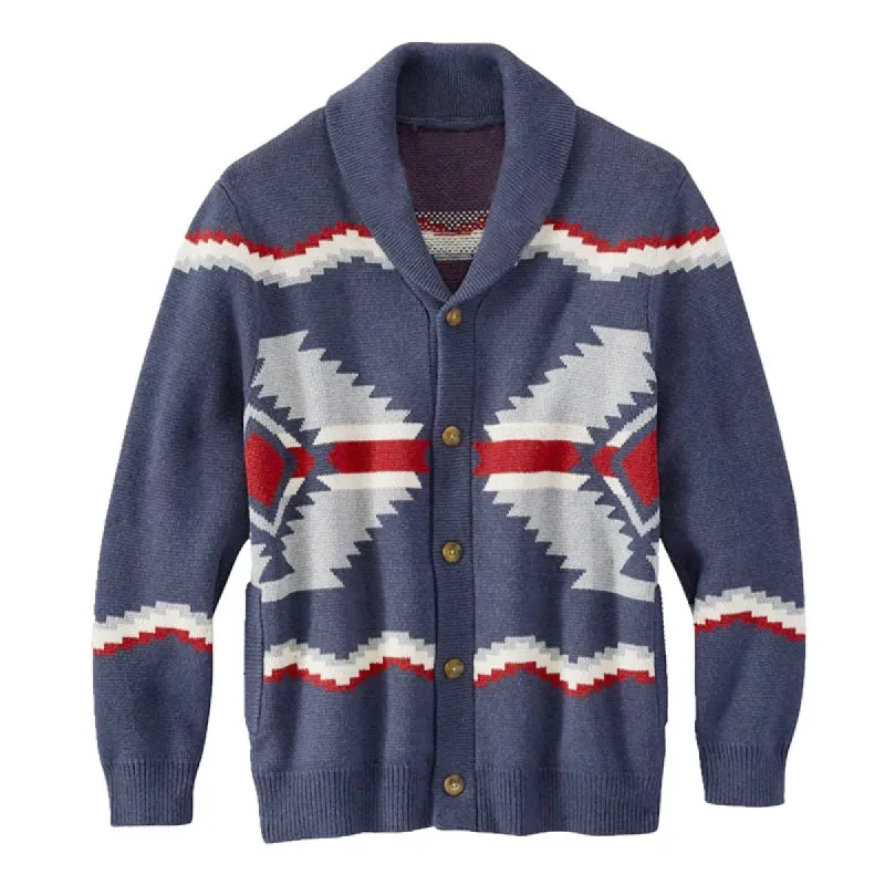 Men's Vintage Jacquard Long Sleeve Knit Cardigan 86897568M sold by Manly