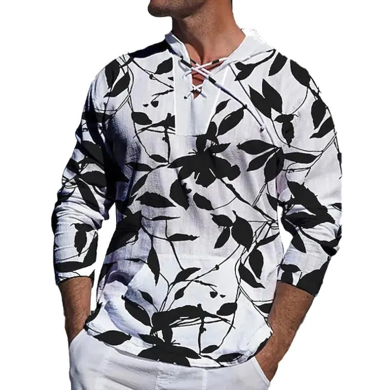 Men's Tie Pocket Hooded Long Sleeve T-Shirt 42259365X sold by Manly