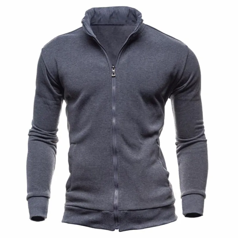 Men's Zipper Stand Collar Sports Sweatshirt 84607646X sold by Manly product image thumbnail 2