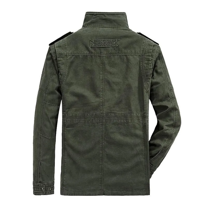 Men's Casual Cotton Stand Collar Zipper Multi-pocket Workwear Outdoor Jacket 87628819M sold by Manly product image thumbnail 5