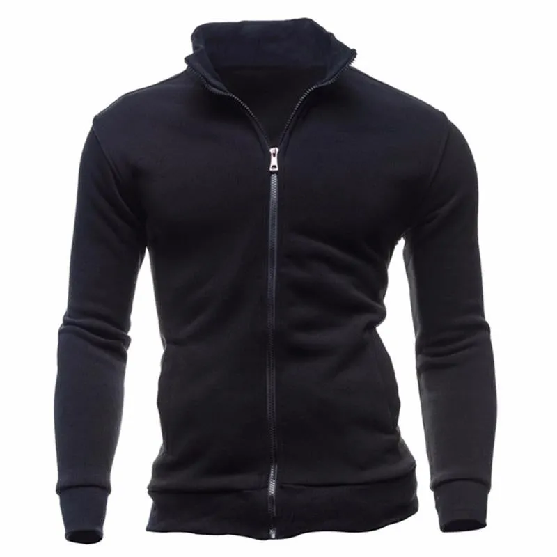Men's Zipper Stand Collar Sports Sweatshirt 84607646X sold by Manly product image thumbnail 4