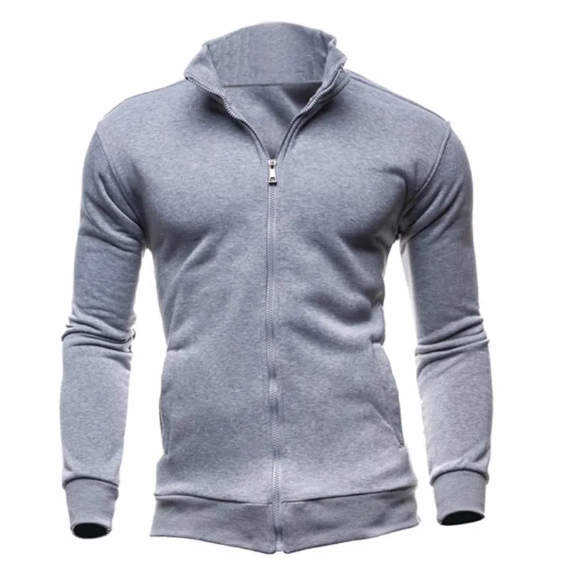Men's Zipper Stand Collar Sports Sweatshirt 84607646X sold by Manly product image thumbnail 3