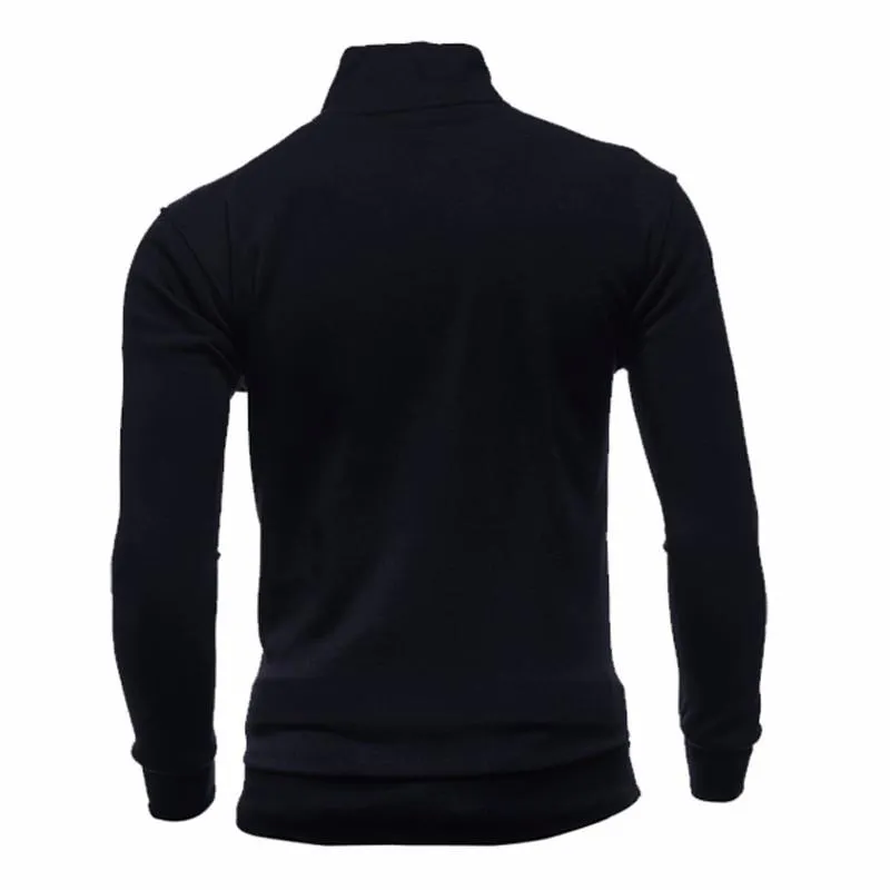 Men's Zipper Stand Collar Sports Sweatshirt 84607646X sold by Manly product image thumbnail 5