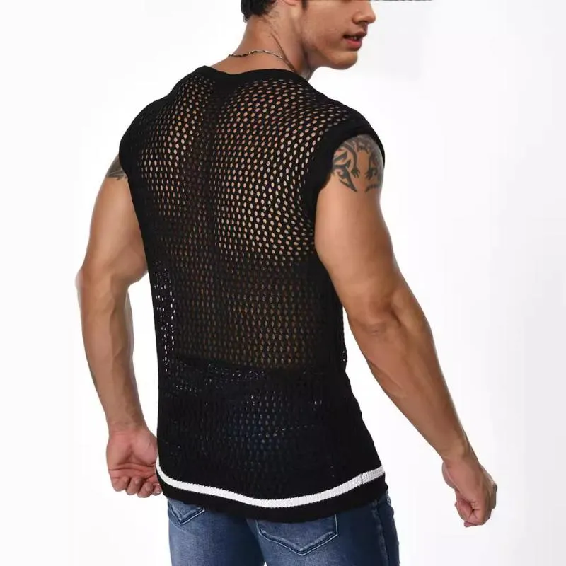 Men's Knitted Hollow Casual Sleeveless Tank Top 69366196Y sold by Manly product image thumbnail 5