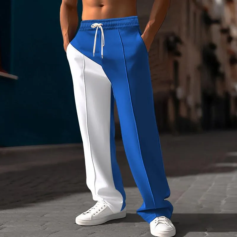 Men's Colorblock Straight Elastic Waist Sports Pants 70964287Z sold by Manly product image thumbnail 2