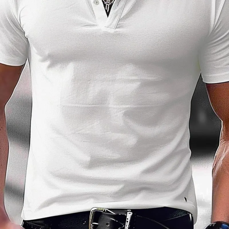 Men's Solid Color Lapel Casual POLO Shirt 14971392X sold by Manly product image thumbnail 4