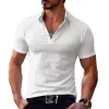 Men's Solid Color Lapel Casual POLO Shirt 14971392X sold by Manly