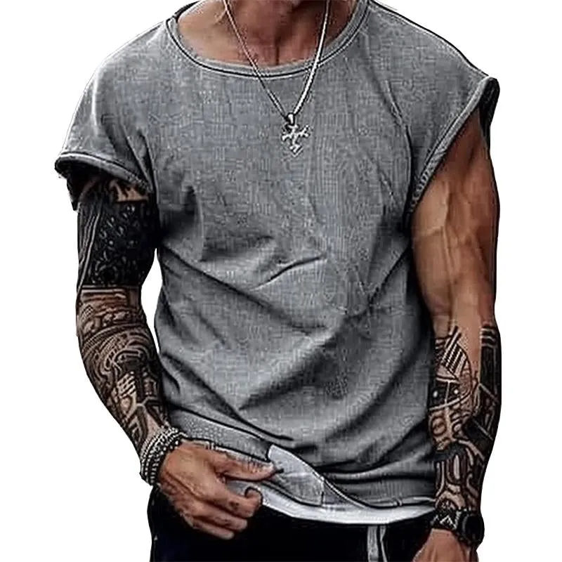 Men's Retro Casual Beach Sleeveless Tank Top 06346727TO sold by Manly