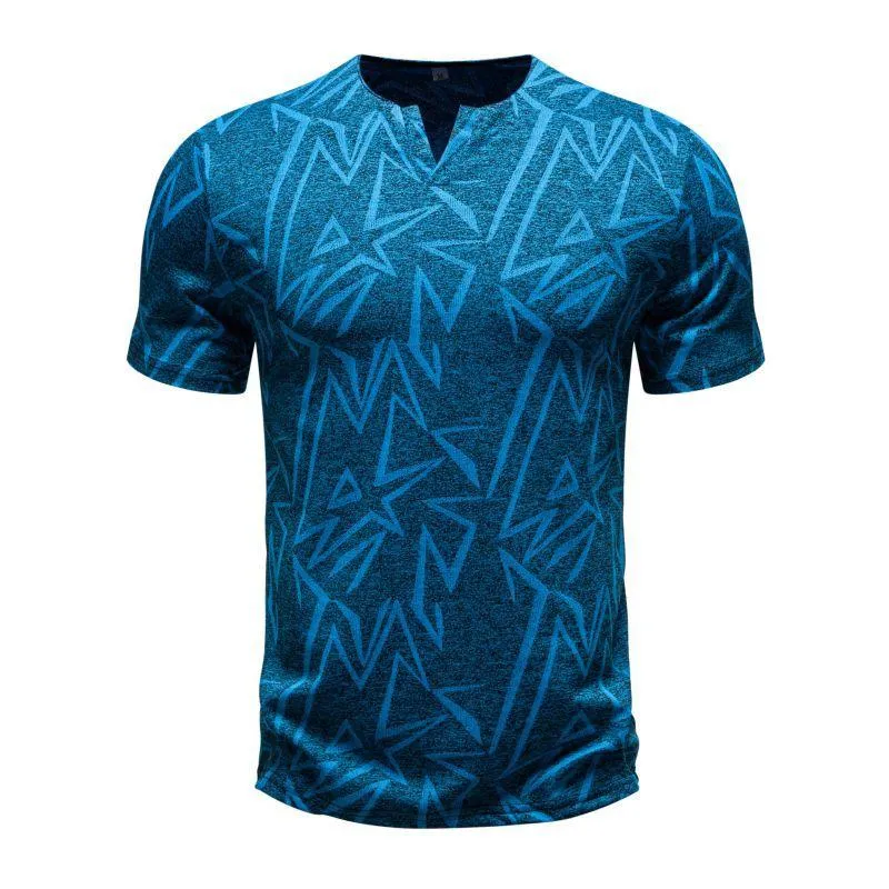 Men's Casual Printed Small V-neck Short-sleeved T-shirt 96011602X sold by Manly product image thumbnail 2