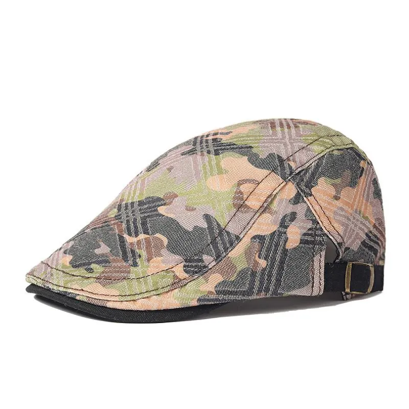 Men's Vintage Plaid Camouflage Print Hat 89316316Y sold by Manly