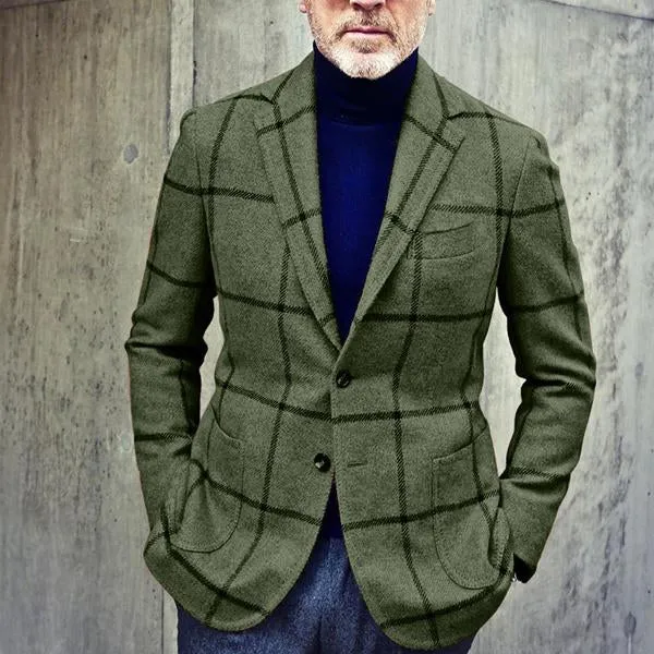 Men's Lapel Plaid Suit Jacket 52251136X sold by Manly product image thumbnail 2