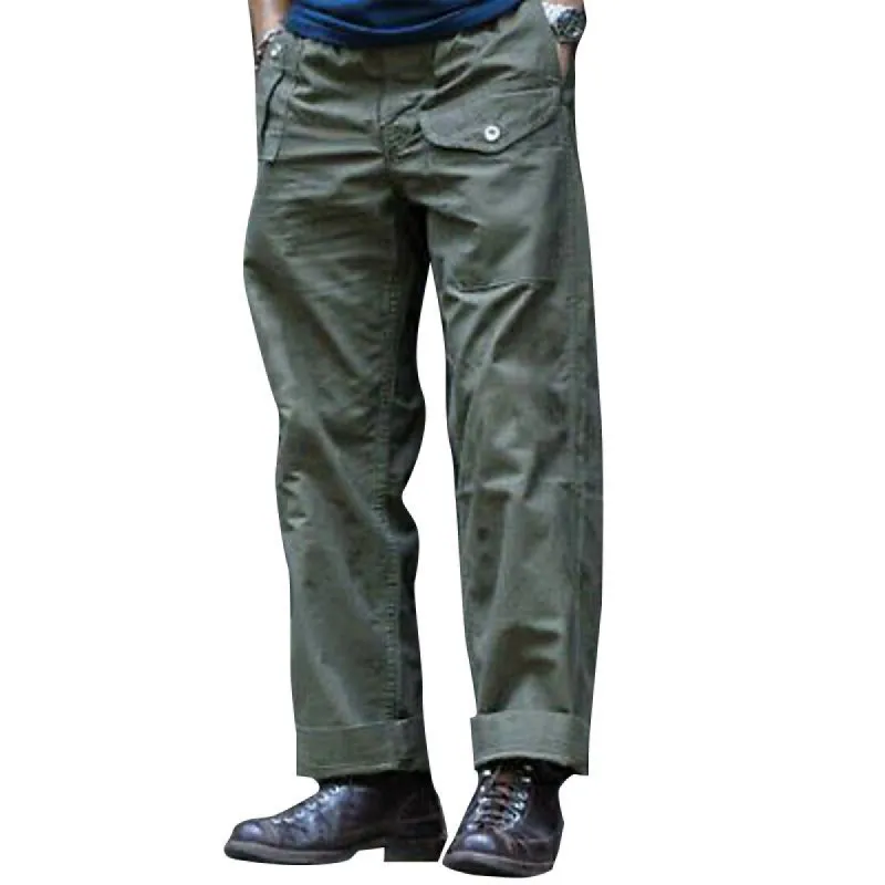 Men's Vintage Solid Multi Pocket Cargo Straight Leg Pants 98385976Y sold by Manly
