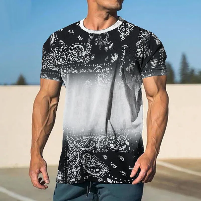 Men's Casual Perris Cashew Flower Gradient T-shirt 24334712TO sold by Manly product image thumbnail 2
