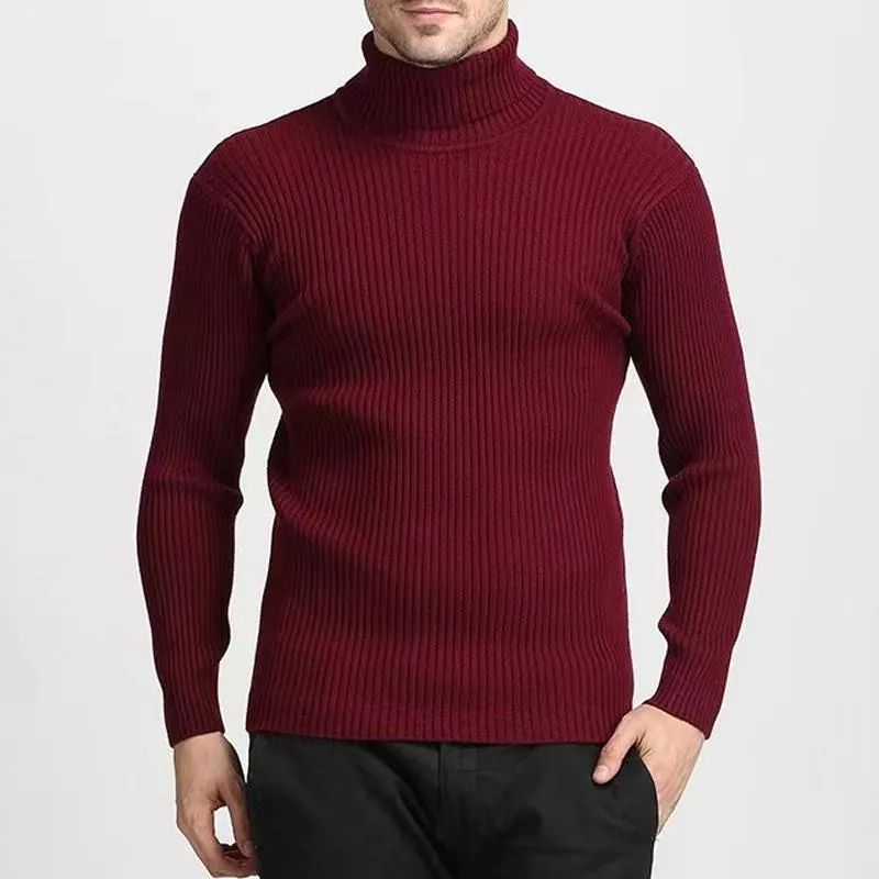 Men'S Casual Solid Color Turtleneck Sweater 41559894Y sold by Manly product image thumbnail 5