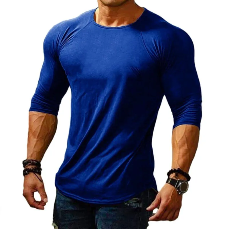 Men's Casual Cotton Blended Round Neck Long Sleeve Slim Fit T-Shirt 24099894M sold by Manly product image thumbnail 5