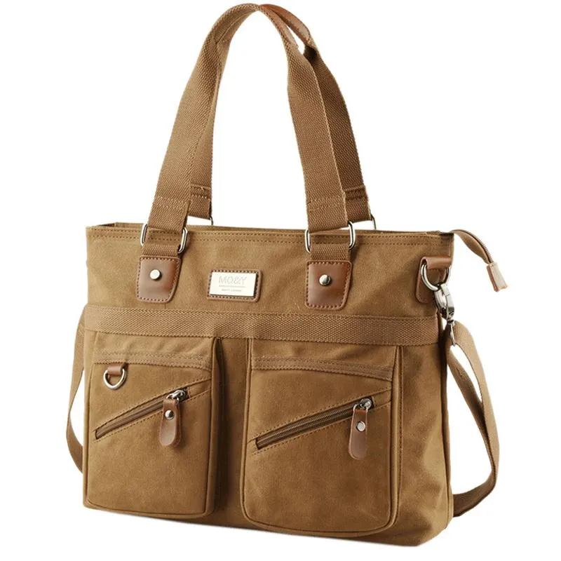 Men's Canvas Briefcase 41920168Q sold by Manly