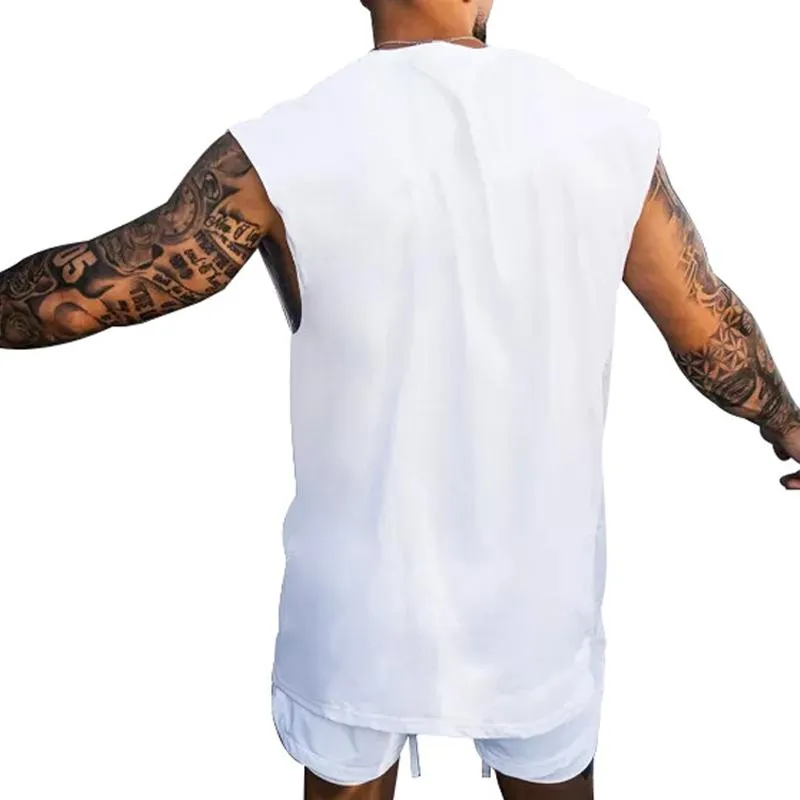 Men's Solid Round Neck Sleeveless Sports Fitness Tank Top 77712235Z sold by Manly product image thumbnail 5