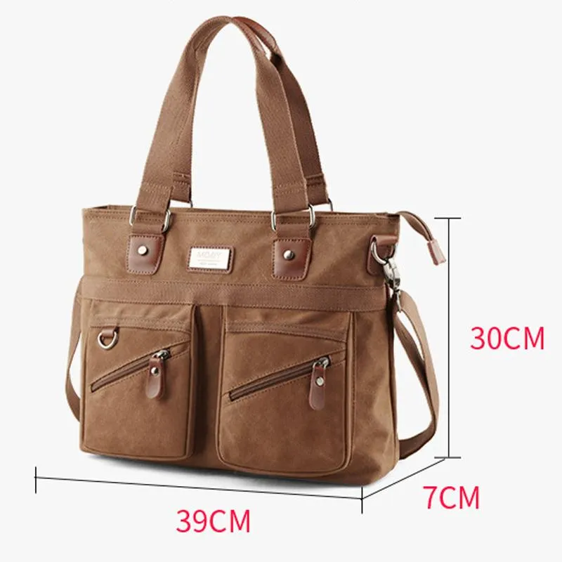 Men's Canvas Briefcase 41920168Q sold by Manly product image thumbnail 3