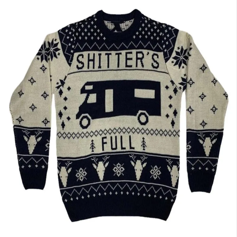 Men's Pullover Knitted Sweater Round Neck Jacquard Classic Car Christmas Sweater 13702767X sold by Manly