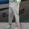 Men's Casual Solid Color Elastic Waist Cotton Linen Trousers 47992276M sold by Manly
