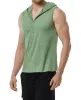 Men's Casual Solid Color V Neck Hooded Sleeveless Tank Top 03939558M sold by Manly