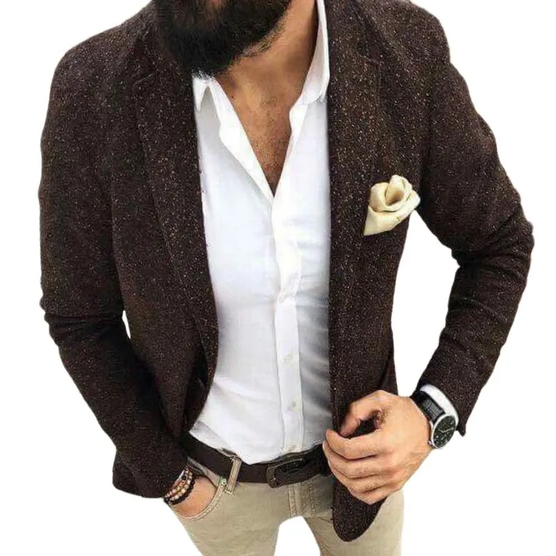 Men's Vintage Casual Solid Pocket Blazer 21950117TO sold by Manly