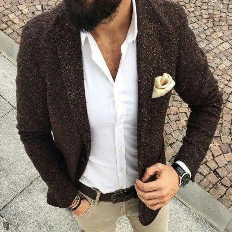 Men's Vintage Casual Solid Pocket Blazer 21950117TO sold by Manly product image thumbnail 2