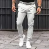 Men's Casual Solid Color Zipper Pocket Pants 40364269Y sold by Manly