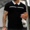 Men's Casual Striped Short-sleeved Polo Shirt 24602011TO sold by Manly