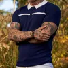 Men's Casual Striped Short-sleeved Polo Shirt 24602011TO sold by Manly