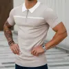 Men's Casual Striped Short-sleeved Polo Shirt 24602011TO sold by Manly
