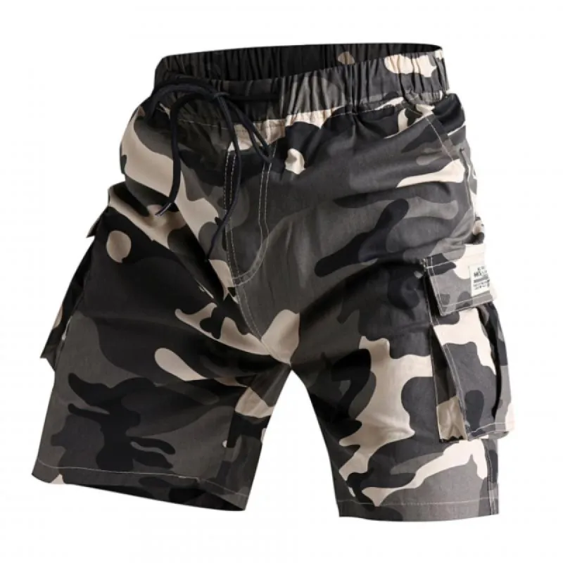Men's Casual Cotton Blend Camouflage Loose Cargo Shorts 47470701M sold by Manly