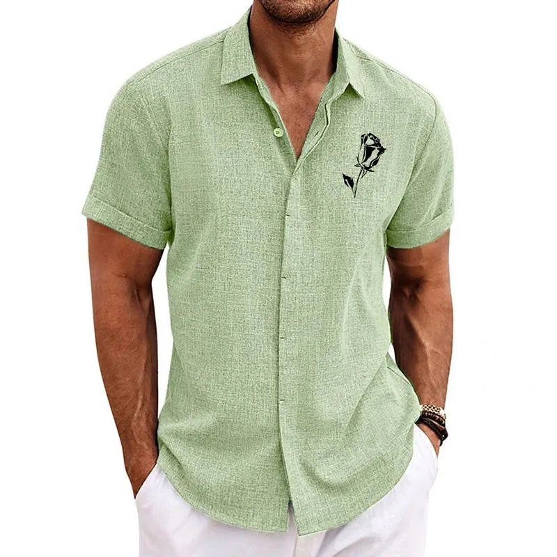 Men's Casual Printed Short Sleeve Lapel Shirt 81810276X sold by Manly product image thumbnail 2