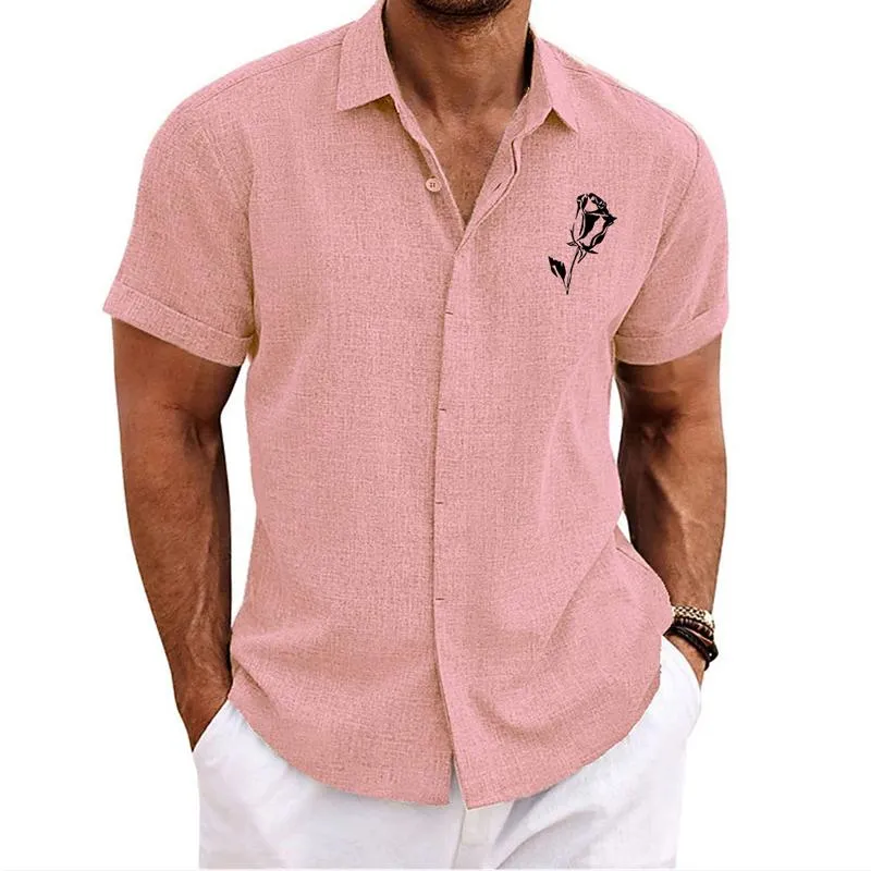 Men's Casual Printed Short Sleeve Lapel Shirt 81810276X sold by Manly product image thumbnail 4