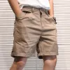 Men's Solid Color Straight Loose Cargo Shorts 15126980Z sold by Manly