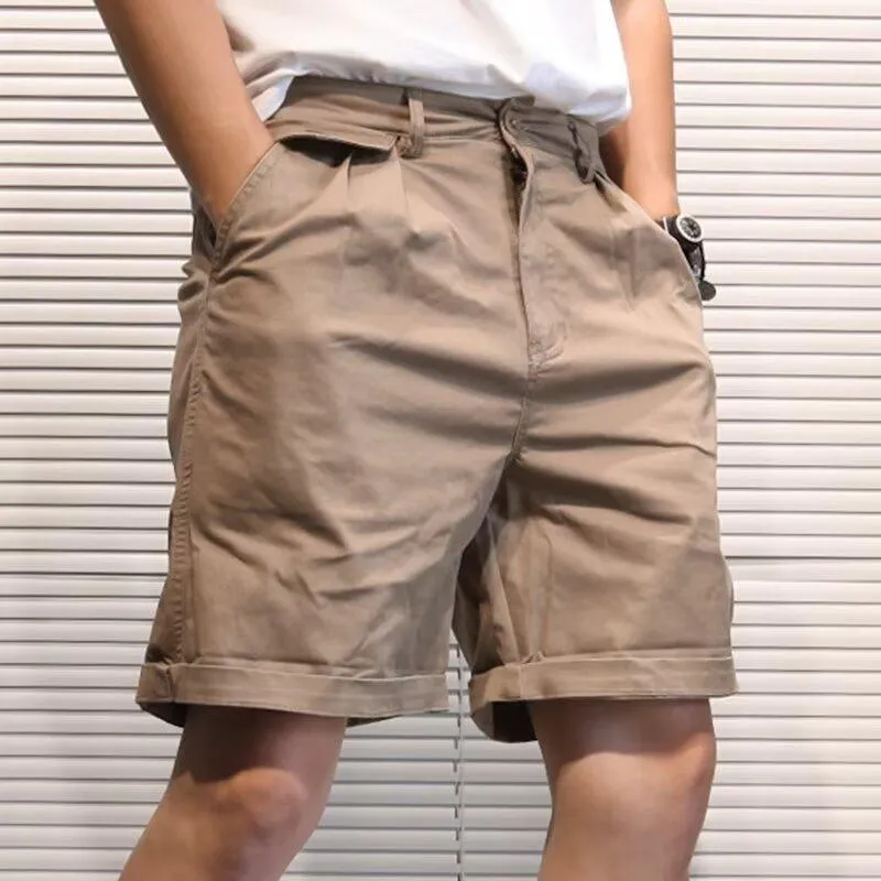Men's Solid Color Straight Loose Cargo Shorts 15126980Z sold by Manly product image thumbnail 4