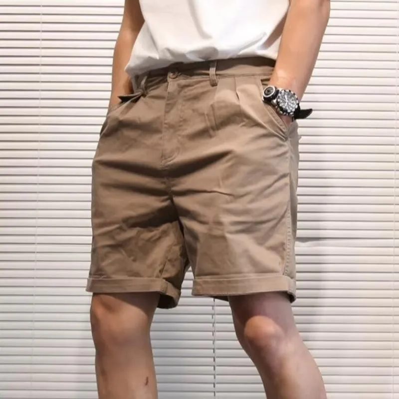 Men's Solid Color Straight Loose Cargo Shorts 15126980Z sold by Manly product image thumbnail 5