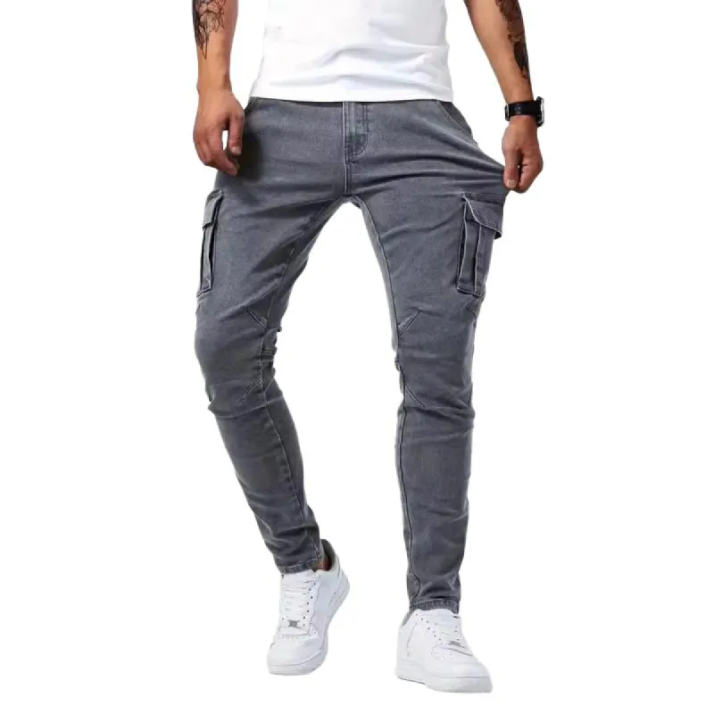 Men's Slim Multi-pocket Casual Jeans 94324101Z sold by Manly