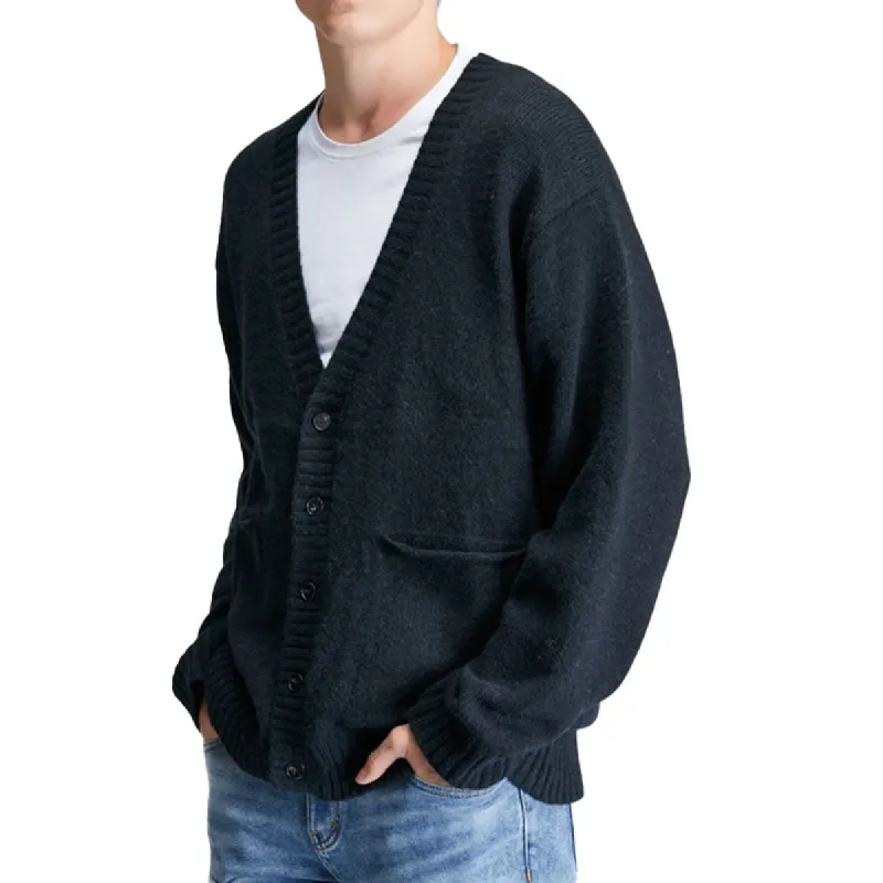 Men's Casual Solid Color V-Neck Knit Cardigan 85050295Y sold by Manly