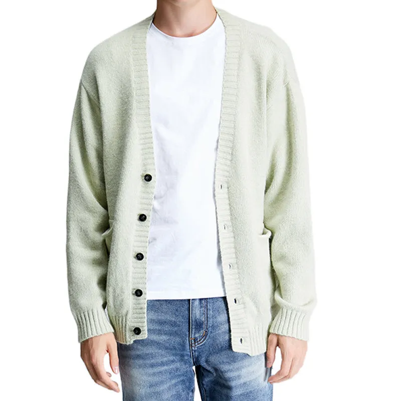 Men's Casual Solid Color V-Neck Knit Cardigan 85050295Y sold by Manly product image thumbnail 4