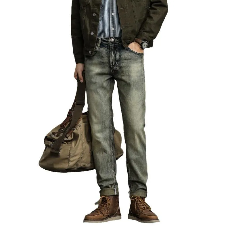 Men's Vintage Distressed Straight Jeans 35039230Y sold by Manly