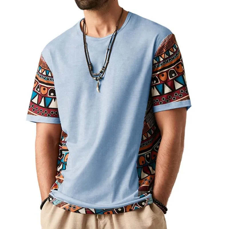 Men's Printed Casual Short Sleeve Crew Neck T-Shirt 15863640X sold by Manly product image thumbnail 5