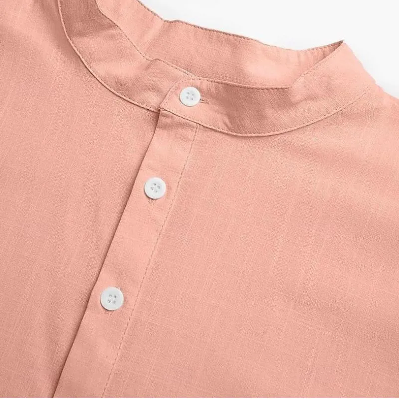 Men's Linen Henley Short Sleeve Shirt 84585635Y sold by Manly product image thumbnail 3