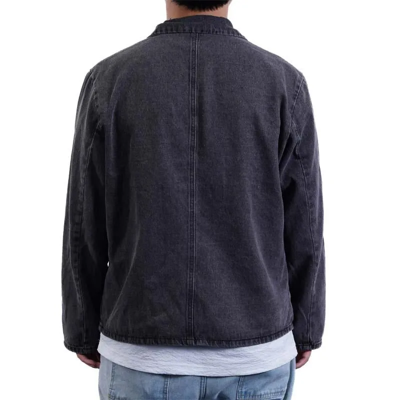 Men's Vintage Lapel Multi Pocket Solid Color Jacket 01686052Y sold by Manly product image thumbnail 2