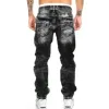 Men's Retro Distressed Straight Jeans 73816311X sold by Manly