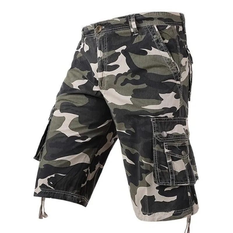 MEN'S COTTON CAMOUFLAGE CARGO SHORTS 24600962M sold by Manly