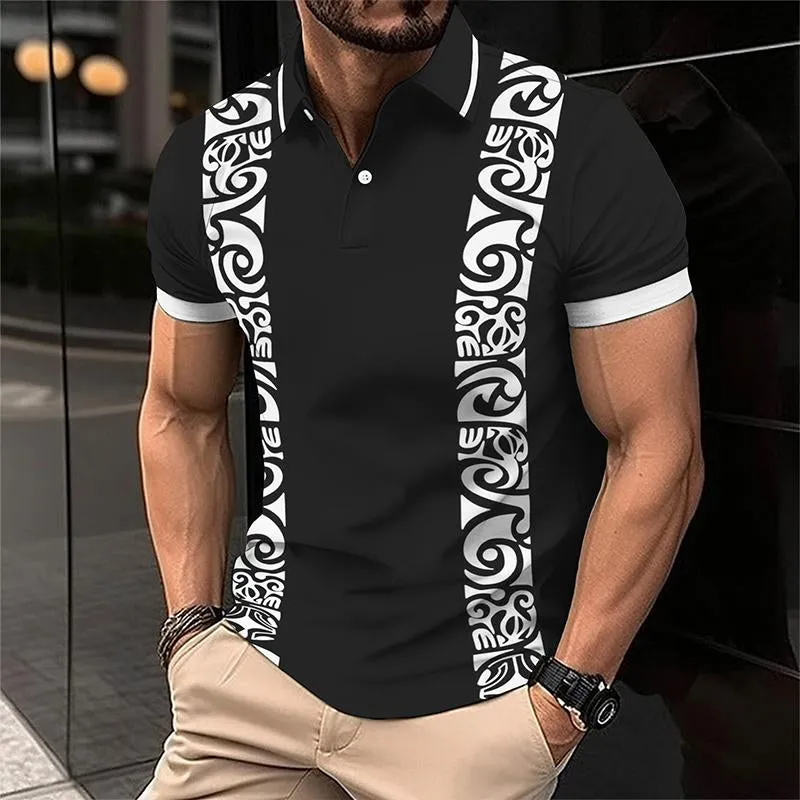 Men's Casual Ethnic Short-sleeved Polo Shirt 76058599TO sold by Manly product image thumbnail 2