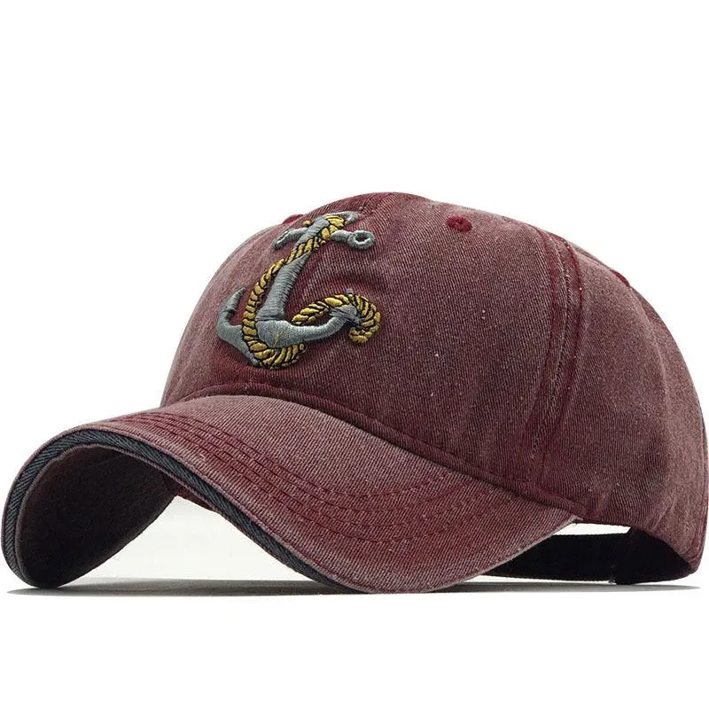 Men's Vintage Anchor Embroidered Baseball Cap 75075229TO sold by Manly product image thumbnail 4
