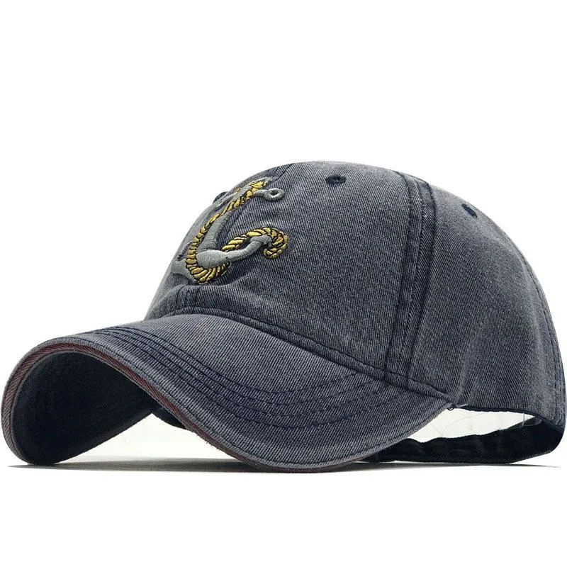 Men's Vintage Anchor Embroidered Baseball Cap 75075229TO sold by Manly product image thumbnail 3